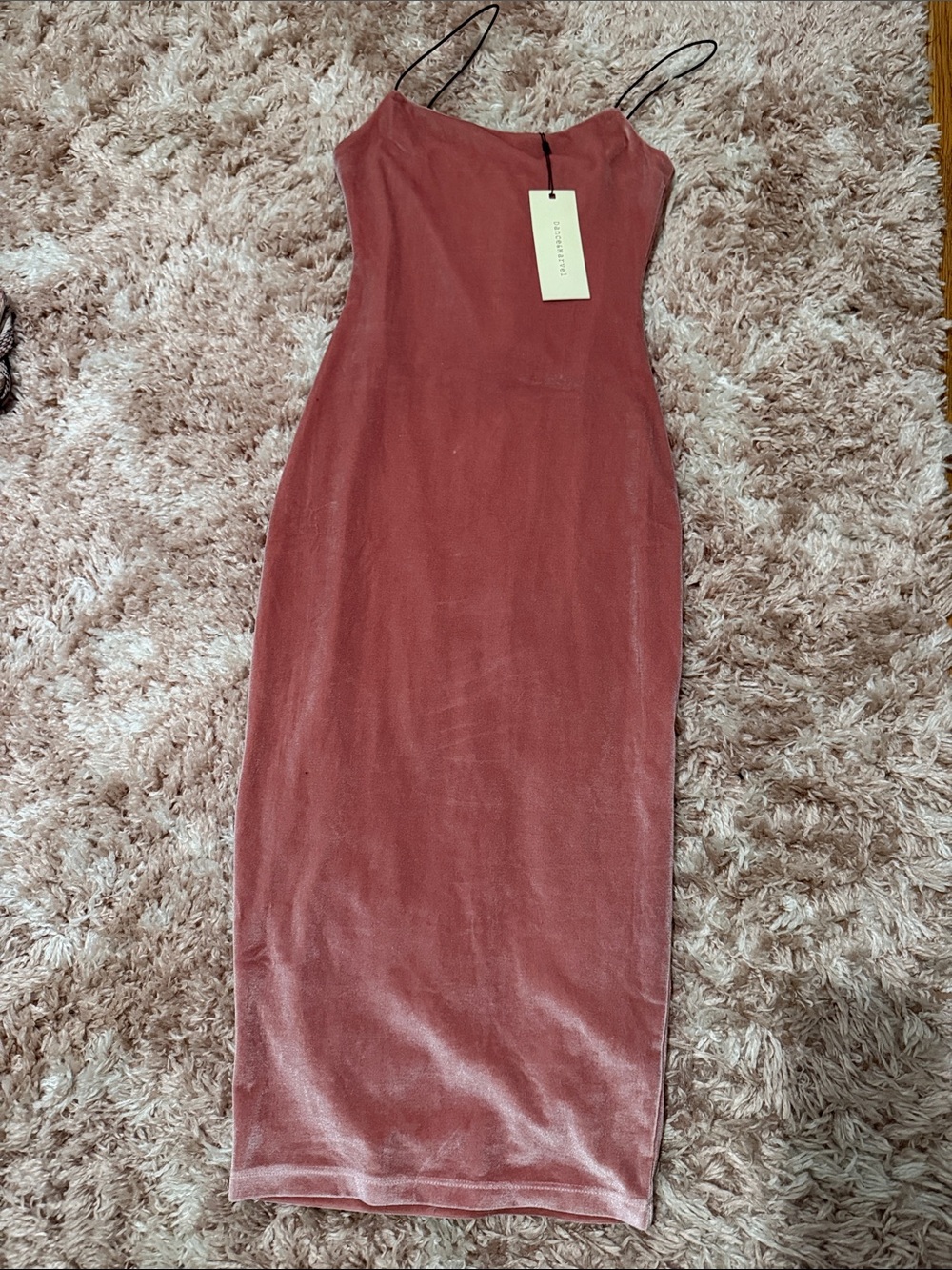 Sleeveless Velvet Slip Dress in Dusty Rose
